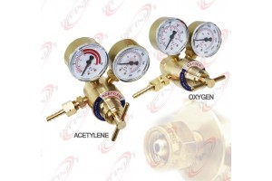 Solid Brass Oxygen and Acetylene Regulators 4 Welding Victor Gas Torch Cutting